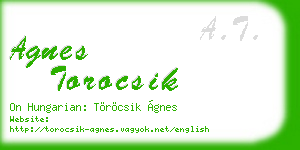 agnes torocsik business card